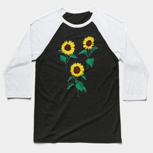 Sunny Sunflowers Baseball T-Shirt